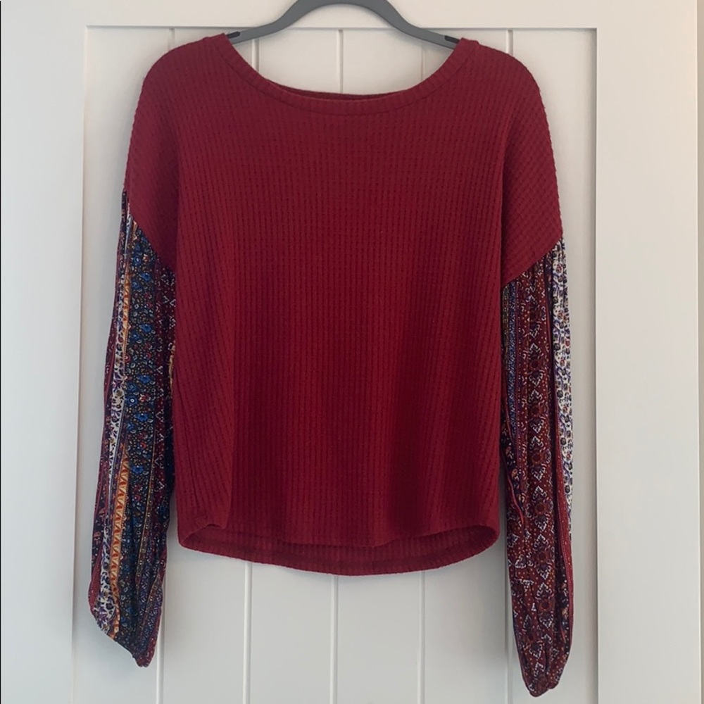 Red Long Sleeve With Detailing